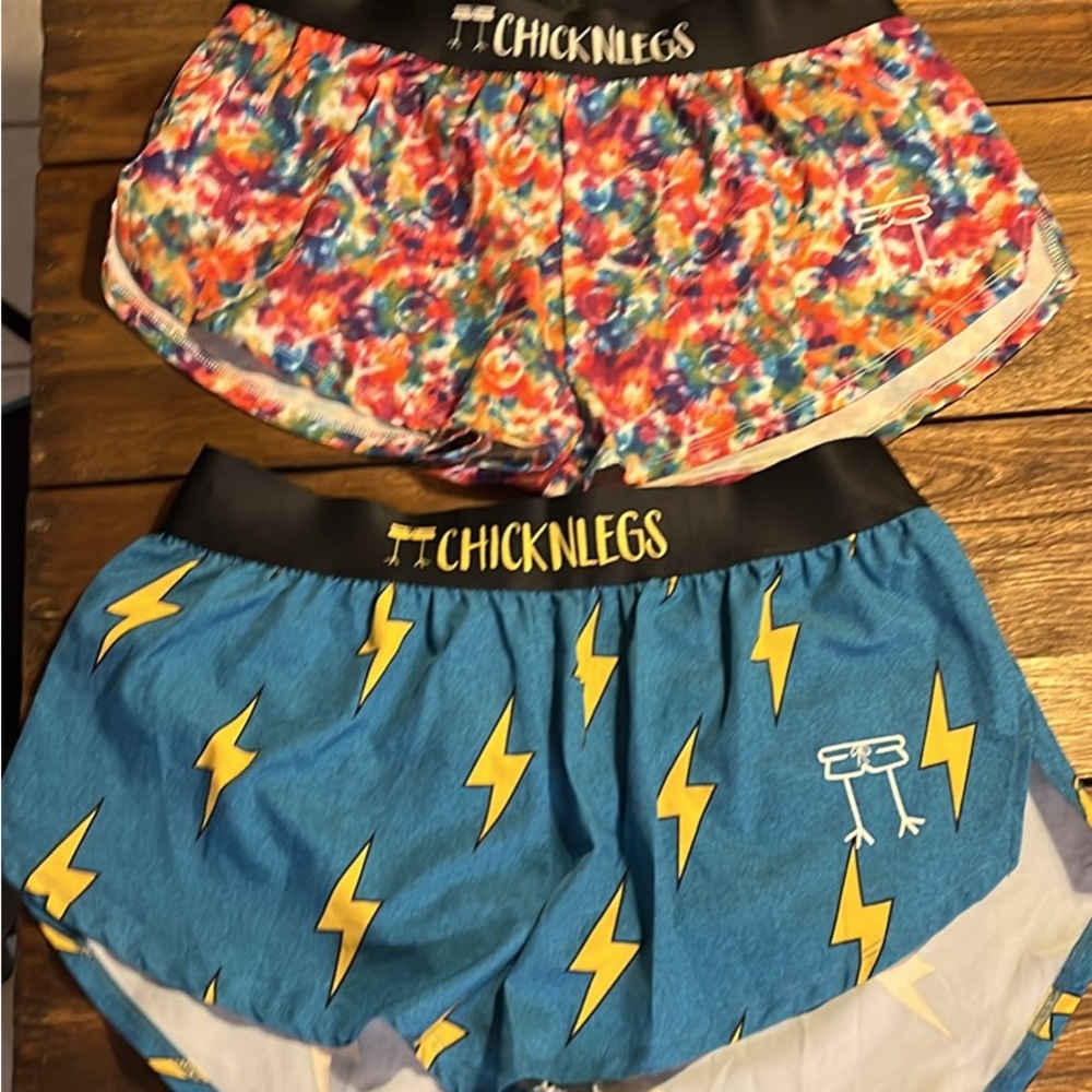 Women's Athletic Shorts - Multicolor and Blue